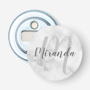 Personlig Monogram och Namn Marble Flasköppnare