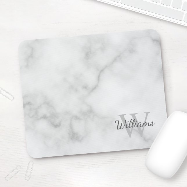 Personlig Monogram och Namn Marble Titta Musmatta (Skapare uppladdad)