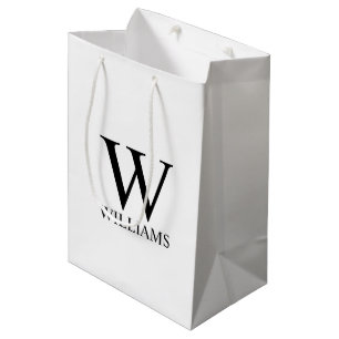 Personlig Monogram och Namn Medium Gift Bag