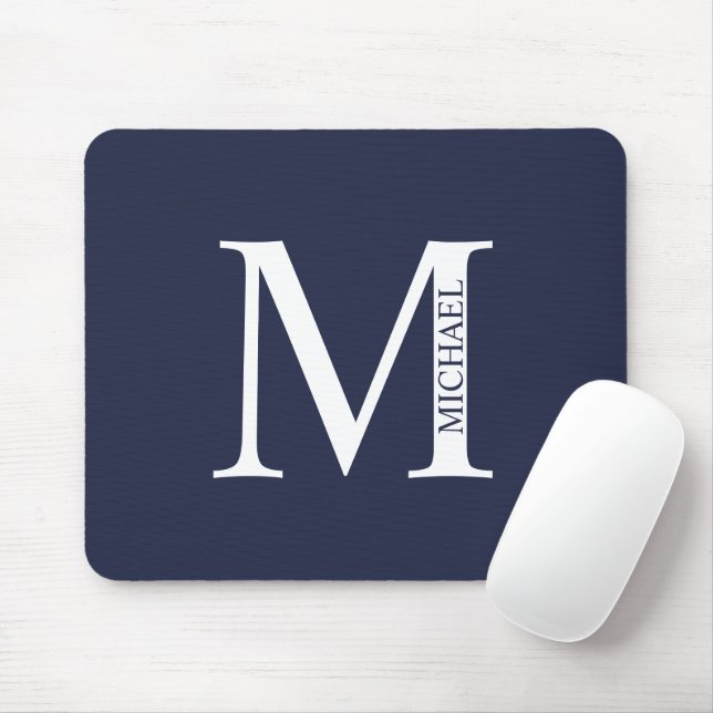 Personlig Monogram och Namn musmatta (Med mus)