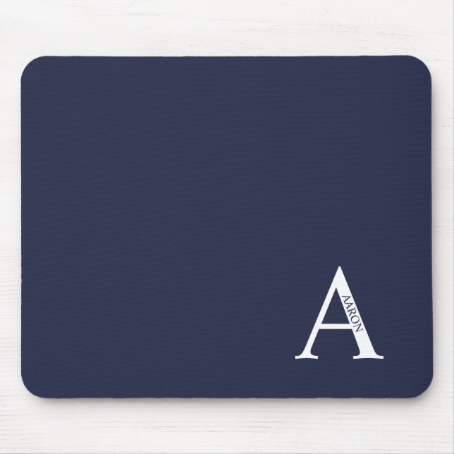 Personlig Monogram och Namn musmatta (Framsidan)