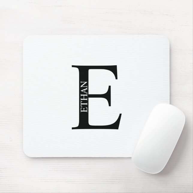 Personlig monogram och namn musmatta (Med mus)
