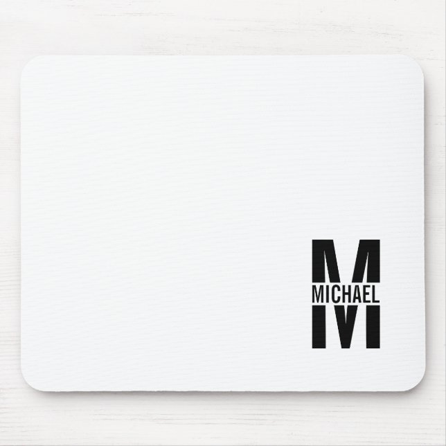 Personlig Monogram och Namn musmatta (Framsidan)