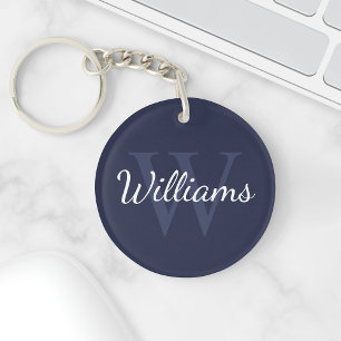 Personlig Monogram och Namn Navy Blue