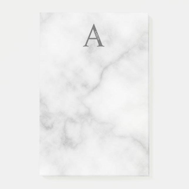 Personlig Monogram och Namn Notes Post-it Block (Framsida)