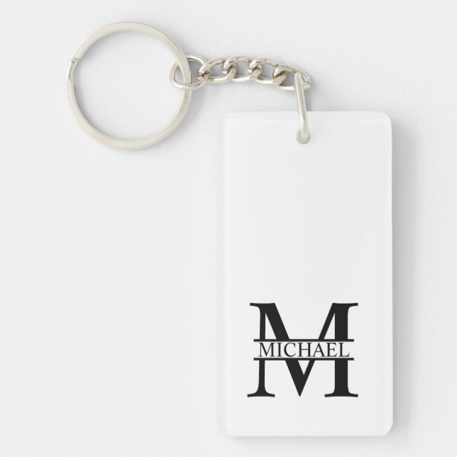 Personlig Monogram och Namn Nyckelring (Framsidan)