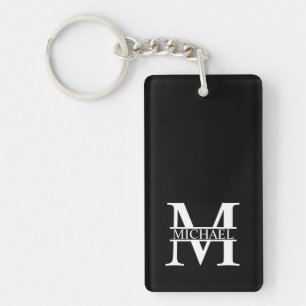 Personlig Monogram och Namn Nyckelring