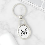 Personlig Monogram och Namn Ovalt Silverfärgad Nyckelring<br><div class="desc">Personlig Monogram- och Namn-presentationer med personlig monogram och namn i klassiskt serif font stil. Perfekt som fars dag-gåvor till pappa,  gåvor till farfar,  make,  brudgumm,  bäste man,  marskalkar och annat.</div>