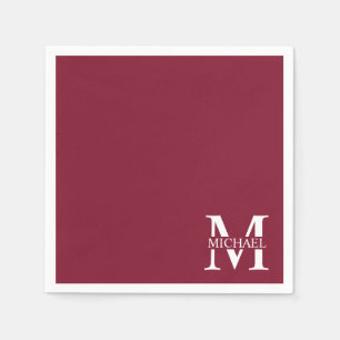 Personlig monogram och namn pappersservett
