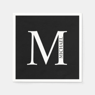 Personlig Monogram och Namn Pappra blöjor Pappersservett