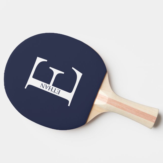Personlig Monogram och Namn Ping Pong Paddle Pingisracket (Sidan)