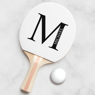 Personlig Monogram och Namn Ping Pong Paddle Pingisracket