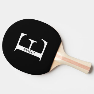 Personlig Monogram och Namn Ping Pong Paddle Pingisracket