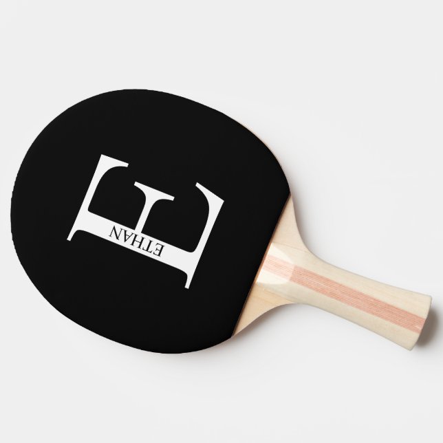 Personlig Monogram och Namn Ping Pong Paddle Pingisracket (Sidan)