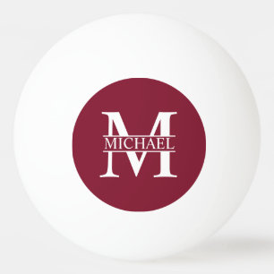 Personlig Monogram och Namn Pingisboll