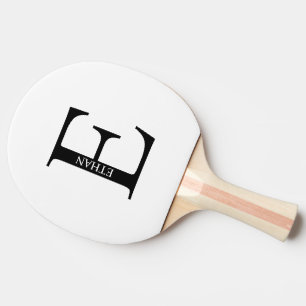 Personlig monogram och namn pingisracket