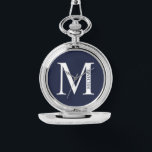 Personlig Monogram och Namn Pocket Watch Armbandsur<br><div class="desc">Personlig Monogram och Namn Gift har personlig monogram och namn i klassiskt serif font stil. Perfekt som fars dag-gåvor till pappa,  gåvor till marskalkar och vid särskilda tillfällen.</div>