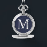 Personlig Monogram och Namn Pocket Watch Armbandsur<br><div class="desc">Personlig Monogram och Namn Gift har personlig monogram och namn i klassiskt serif font stil. Perfekt som fars dag-gåvor till pappa,  gåvor till marskalkar och vid särskilda tillfällen.</div>