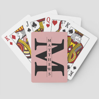 Personlig monogram och namn Poker Casinokort