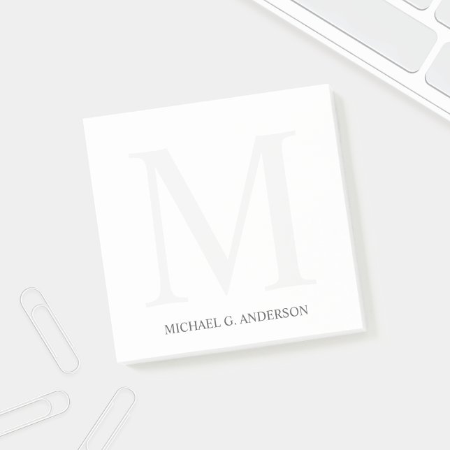 Personlig Monogram och Namn Post-it Block (Skapare uppladdad)