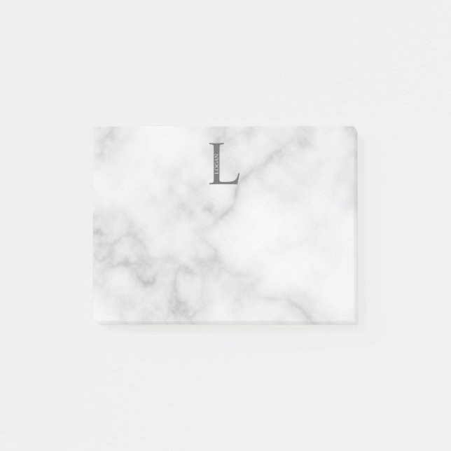 Personlig Monogram och Namn Post-it Notes Block (Framsida)