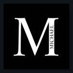 Personlig Monogram och Namn Poster<br><div class="desc">Personlig Monogram och Namn Design har personlig monogram och namn i klassiskt serif-teckensnitt stil. Perfekt som dekoration i hemmet,  hembiträden,  helgdag för familjen,  nygifta och mycket annat.</div>