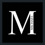 Personlig Monogram och Namn Poster<br><div class="desc">Personlig Monogram och Namn Design har personlig monogram och namn i klassiskt serif-teckensnitt stil. Perfekt som dekoration i hemmet,  hembiträden,  helgdag för familjen,  nygifta och mycket annat.</div>