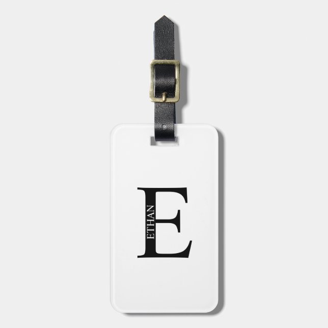 Personlig Monogram- och Namn-resagemärkning Bagagebricka (Vertikal Framsida)