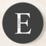 Personlig Monogram och Namn Sandstone Underlägg<br><div class="desc">Personlig Monogram och Namn Gift har personlig monogram och namn i klassiskt serif font stil. Perfekt som gåvor från helgdag,  gåvor från fars dag till pappa,  gåvor till marskalkar och vid särskilda tillfällen.</div>