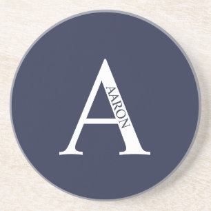 Personlig Monogram och Namn Sandstone Underlägg