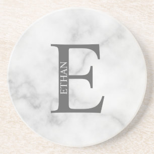 Personlig Monogram och Namn Sandstone Underlägg
