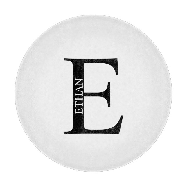 Personlig monogram och namn skärbräda (Framsidan)