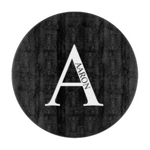 Personlig monogram och namn skärbräda