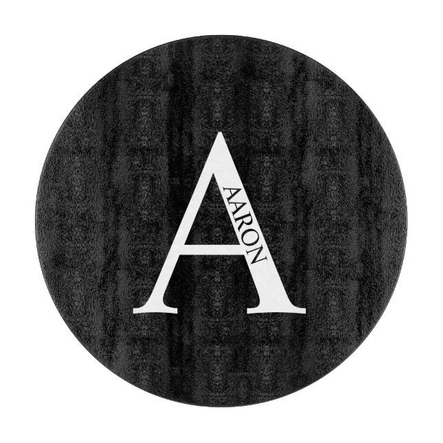 Personlig monogram och namn skärbräda (Framsidan)