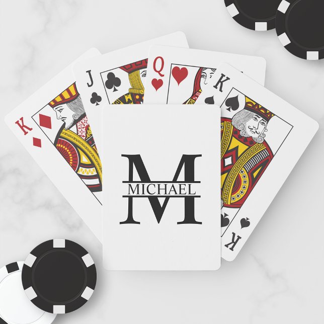 Personlig Monogram och Namn Spel Kort (Skapare uppladdad)