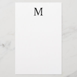 Personlig Monogram och Namn Stationery Brevpapper