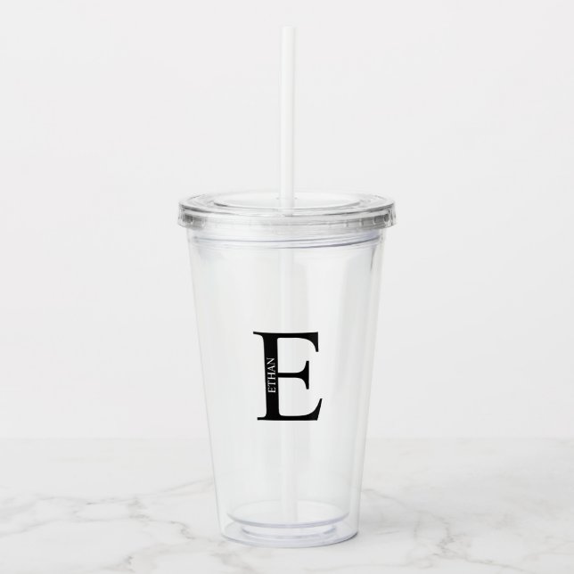 Personlig Monogram och Namn Take Away Mugg (Framsida)