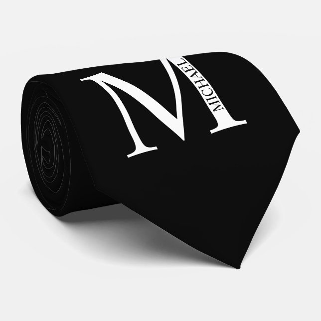 Personlig Monogram och Namn Tie Slips (Rullad)