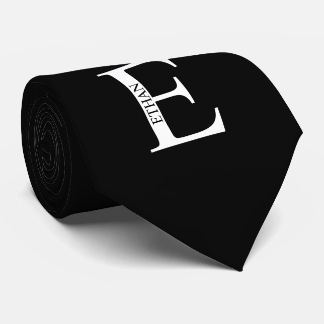 Personlig Monogram och Namn Tie Slips (Rullad)