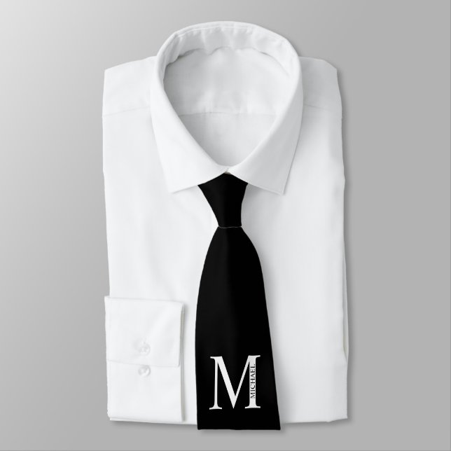 Personlig Monogram och Namn Tie Slips (Bunden)