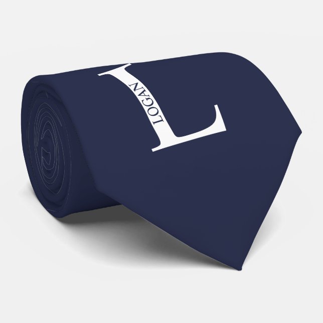 Personlig Monogram och Namn Tie Slips (Rullad)