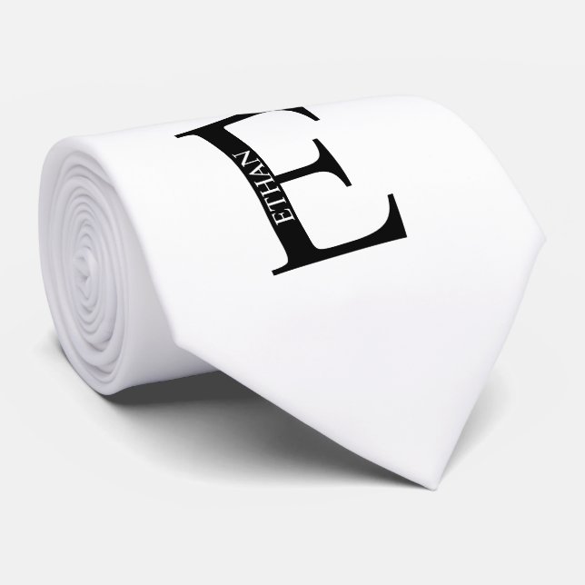 Personlig Monogram och Namn Tie Slips (Rullad)