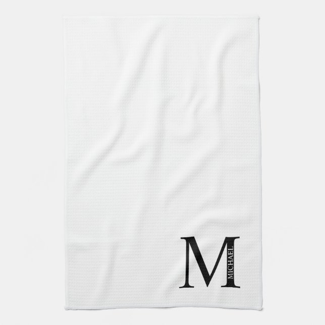 Personlig Monogram och Namn Towel Kökshandduk (Vertikal)