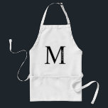 Personlig Monogram och Namn Vuxen Apron Förkläde<br><div class="desc">Personlig Monogram och Namn Gift har personlig monogram och namn i klassiskt serif font stil. Perfekt som gåvor från fars dag till pappa och vid särskilda tillfällen.</div>