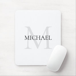 Personlig Monogram och Namn White Musmatta