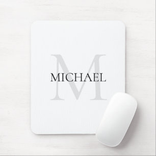 Personlig Monogram och Namn White Musmatta