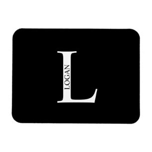 Personlig monogram och namnmagnet magnet