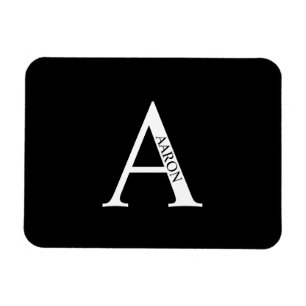 Personlig monogram och namnmagnet magnet