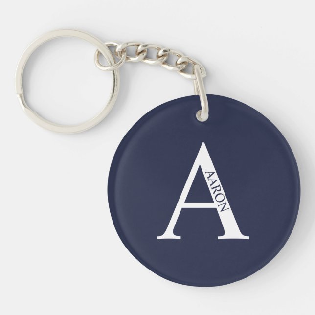 Personlig monogram och namnnyckelring (Framsidan)