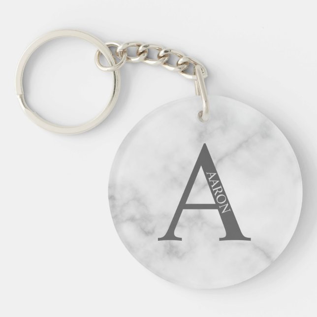 Personlig monogram och namnnyckelring (Framsidan)